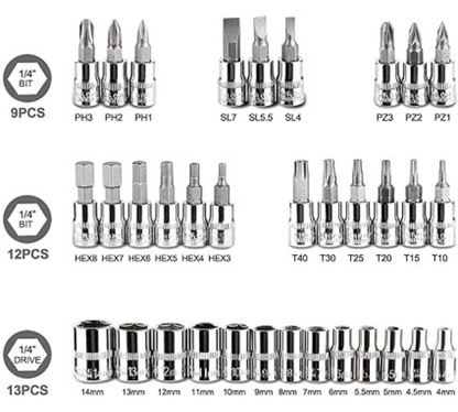 Juego De Copas, Llaves Por 46 Piezas